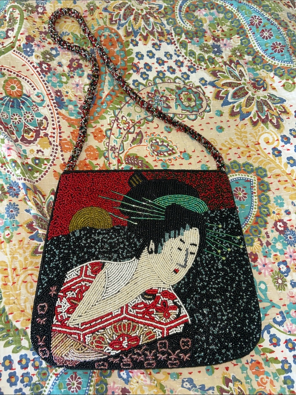 Vintage Chico’s Beaded Shoulder Bag in Excellent Condition